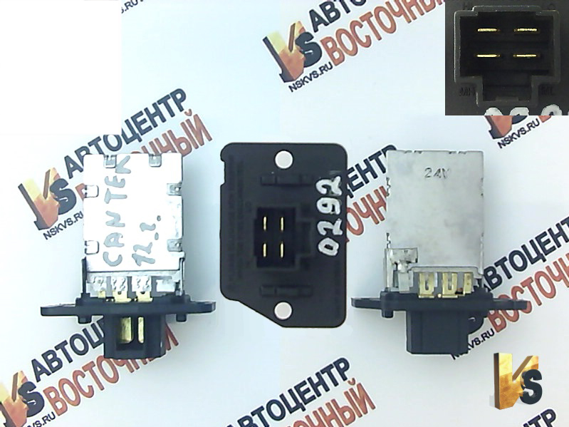 Резистор (сопротивление) мотора отопителя, MMC, Canter/Fuso-Canter, FE8x-series, 4M50T, 24V/4P, 03-, MK582981, Контракт, MMC